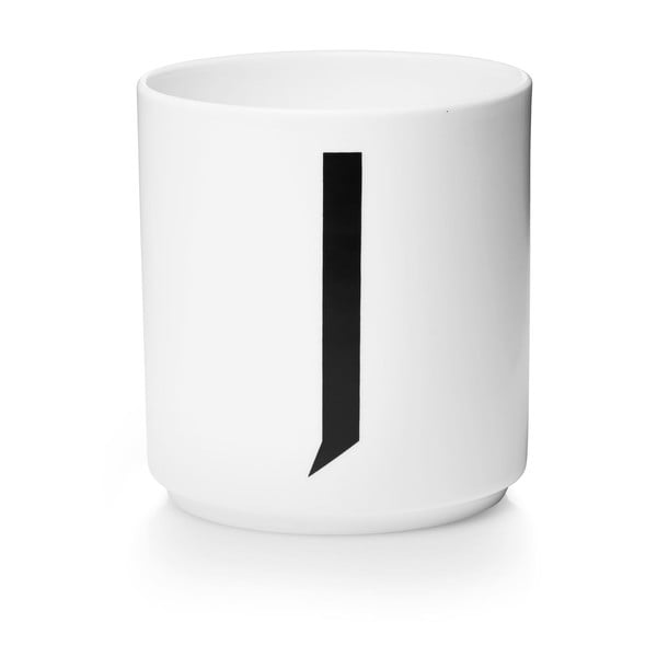 Personal J fehér porcelánbögre - Design Letters