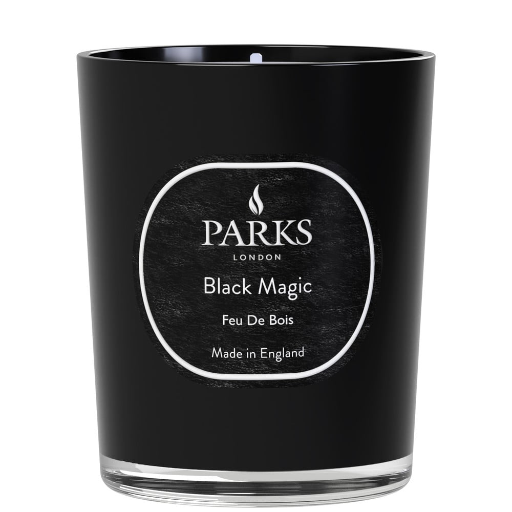 Black Magic Feu De Bois illatgyertya, égési idő 45 óra - Parks Candles London