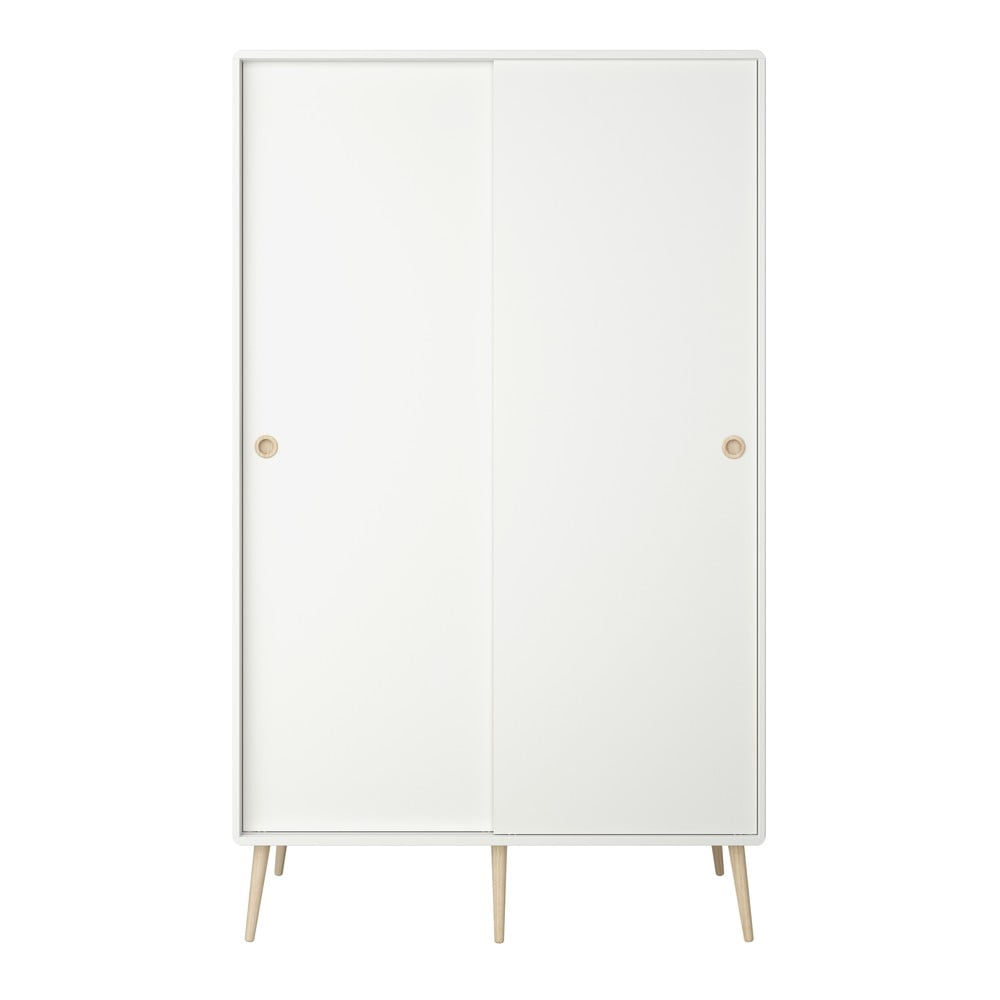 Fehér ruhásszekrény tolóajtóval 113x189,9 cm Softline - Tvilum