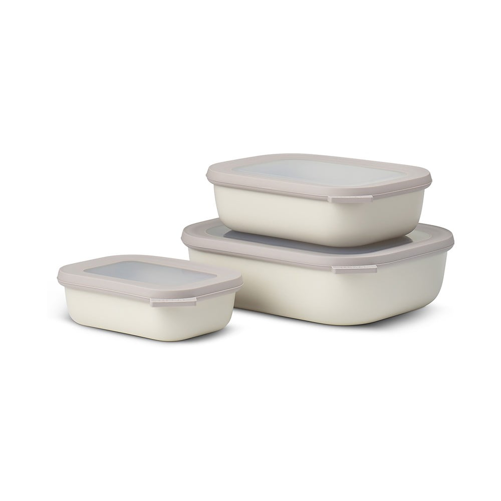 Cirqula 3 db-os fehér élelmiszertartó doboz szett - Mepal
