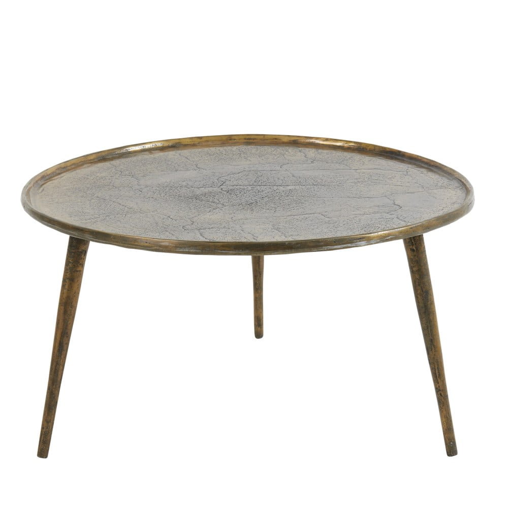 Bronzszínű fém kerek dohányzóasztal ø 67,5 cm Babina – Light & Living