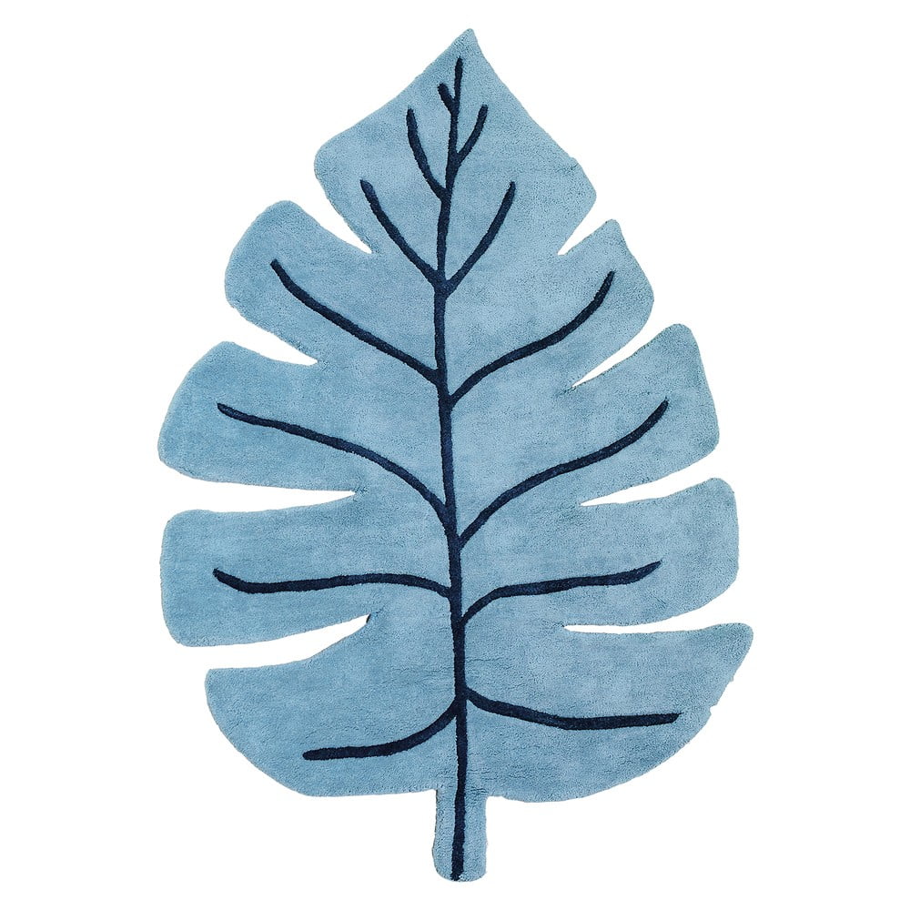 Kék gyerek szőnyeg 105x150 cm Monstera Leaf – Lilipinso