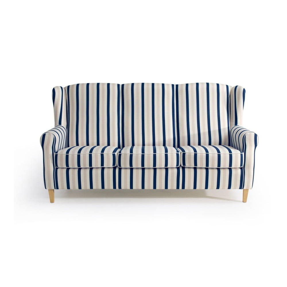 Lorris kék-fehér csíkos kanapé, 193 cm - max winzer