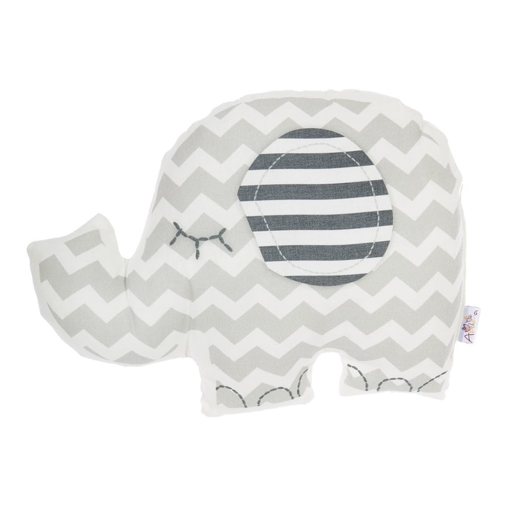 Pillow Toy Elephant szürke pamut keverék gyerekpárna, 34 x 24 cm - Mike & Co. NEW YORK