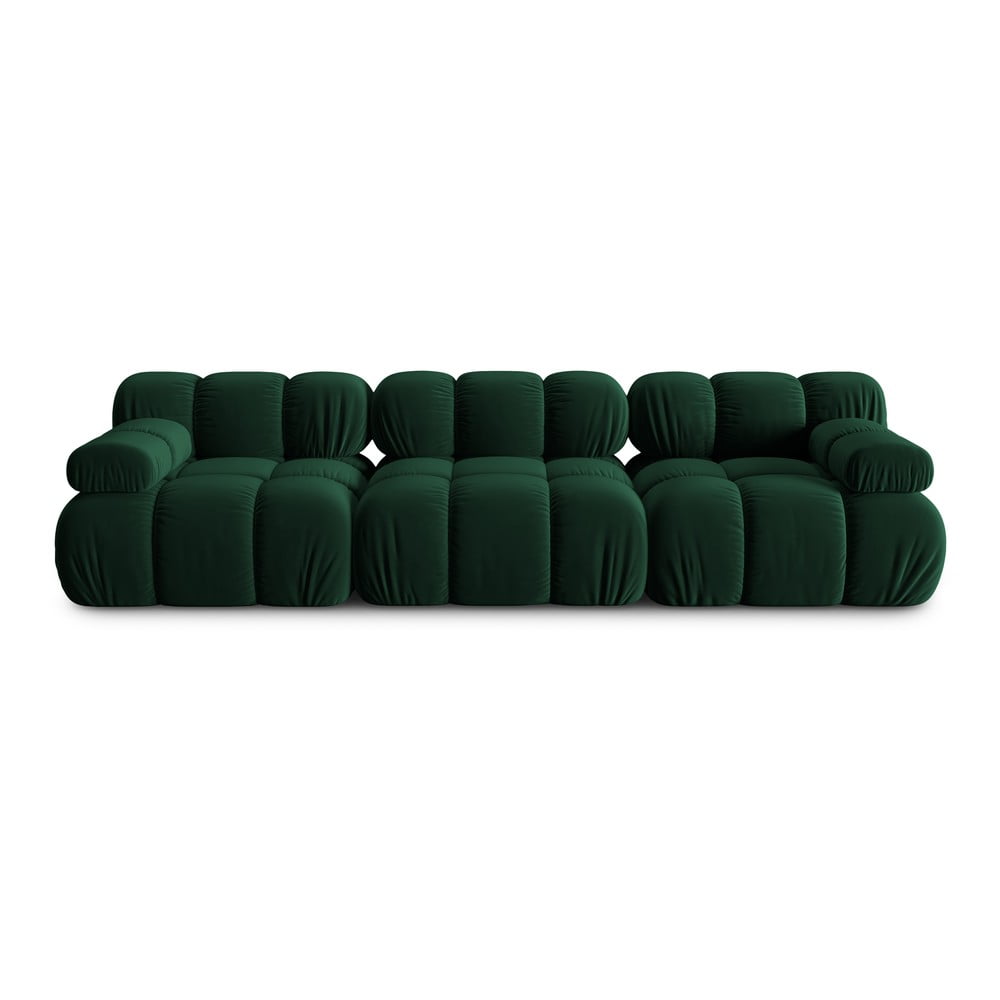 Zöld bársony kanapé 282 cm bellis – micadoni home