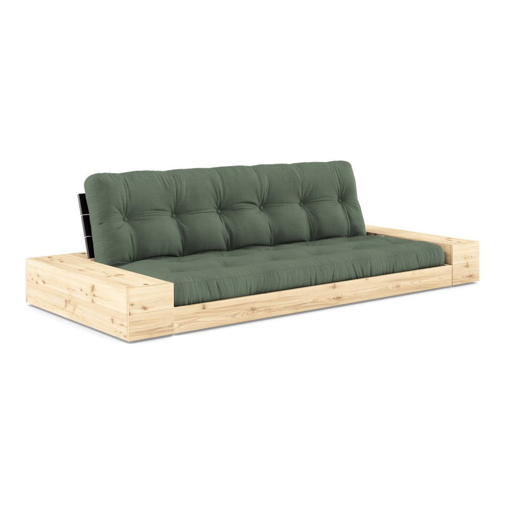 Zöld kinyitható kanapé 244 cm base – karup design