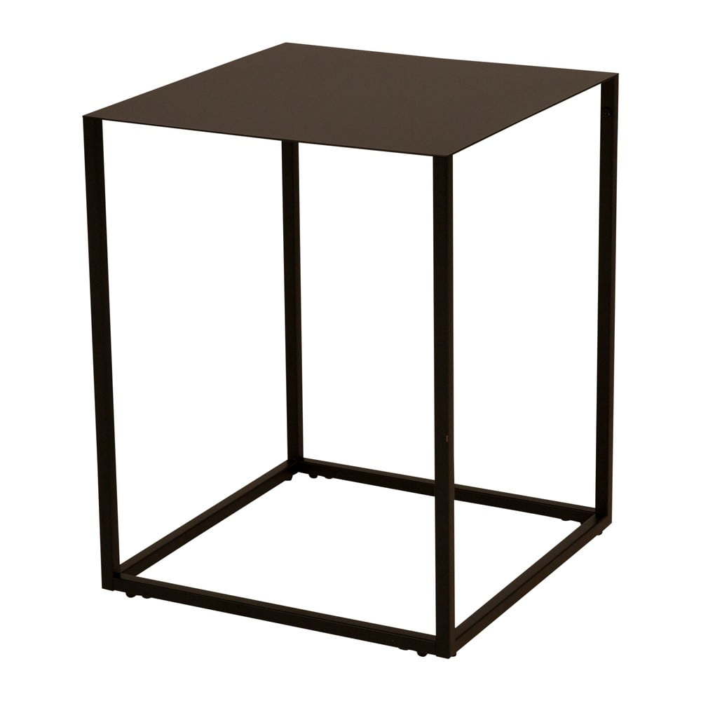 Lite fekete fém tárolóasztal, 40 x 40 cm - Canett