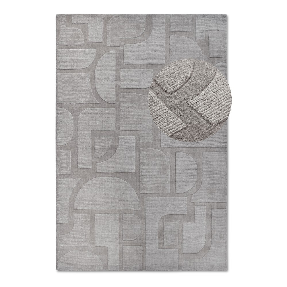 Szürke kézi szövésű gyapjú szőnyeg 120x170 cm alexis – villeroy&boch