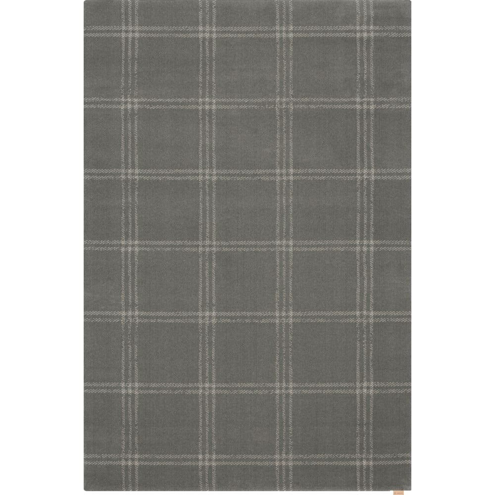 Antracitszürke gyapjú szőnyeg 160x240 cm calisia m grid prime – agnella