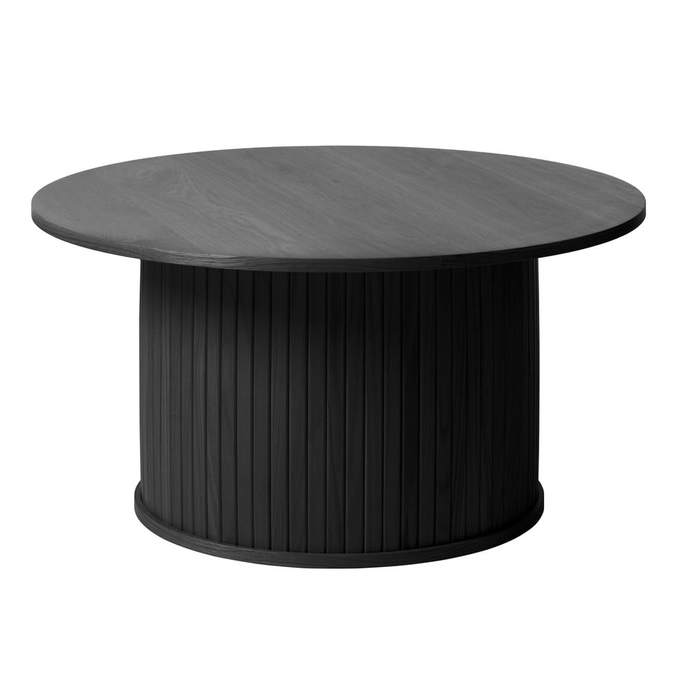 Fekete kerek dohányzóasztal ø 90 cm nola – unique furniture
