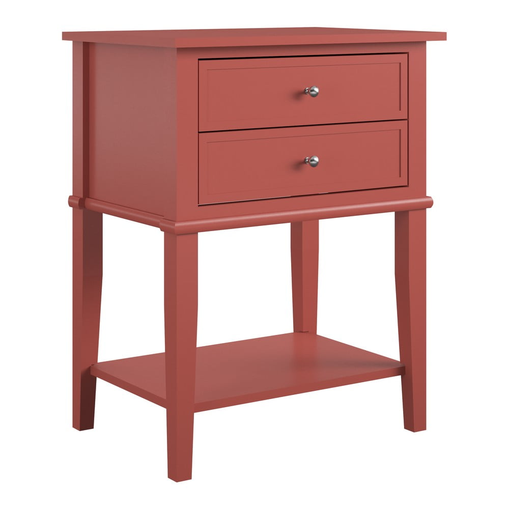 Téglavörös éjjeliszekrény Franklin – Støraa