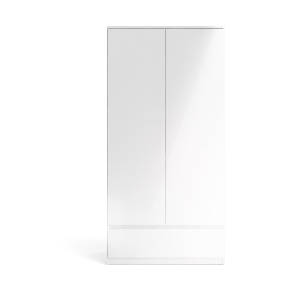 Fehér ruhásszekrény 99x201 cm naia - tvilum