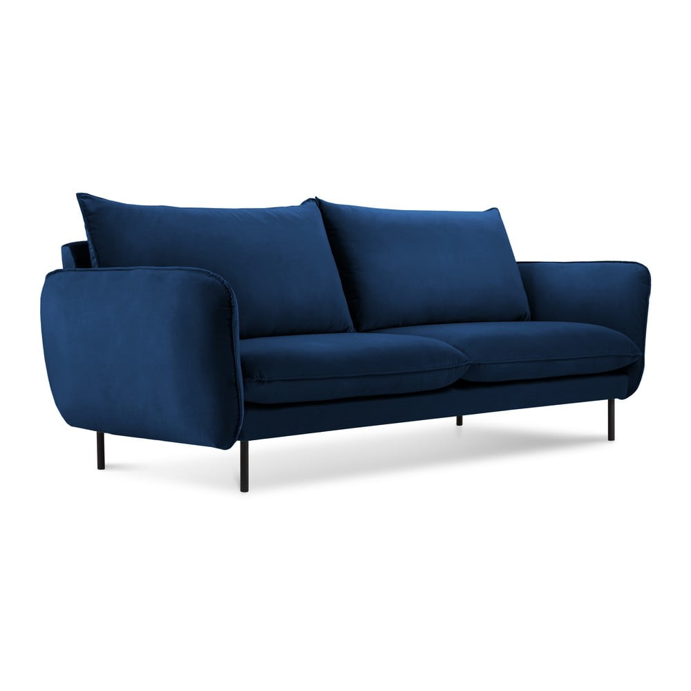 Kék bársony kanapé 160 cm vienna – cosmopolitan design
