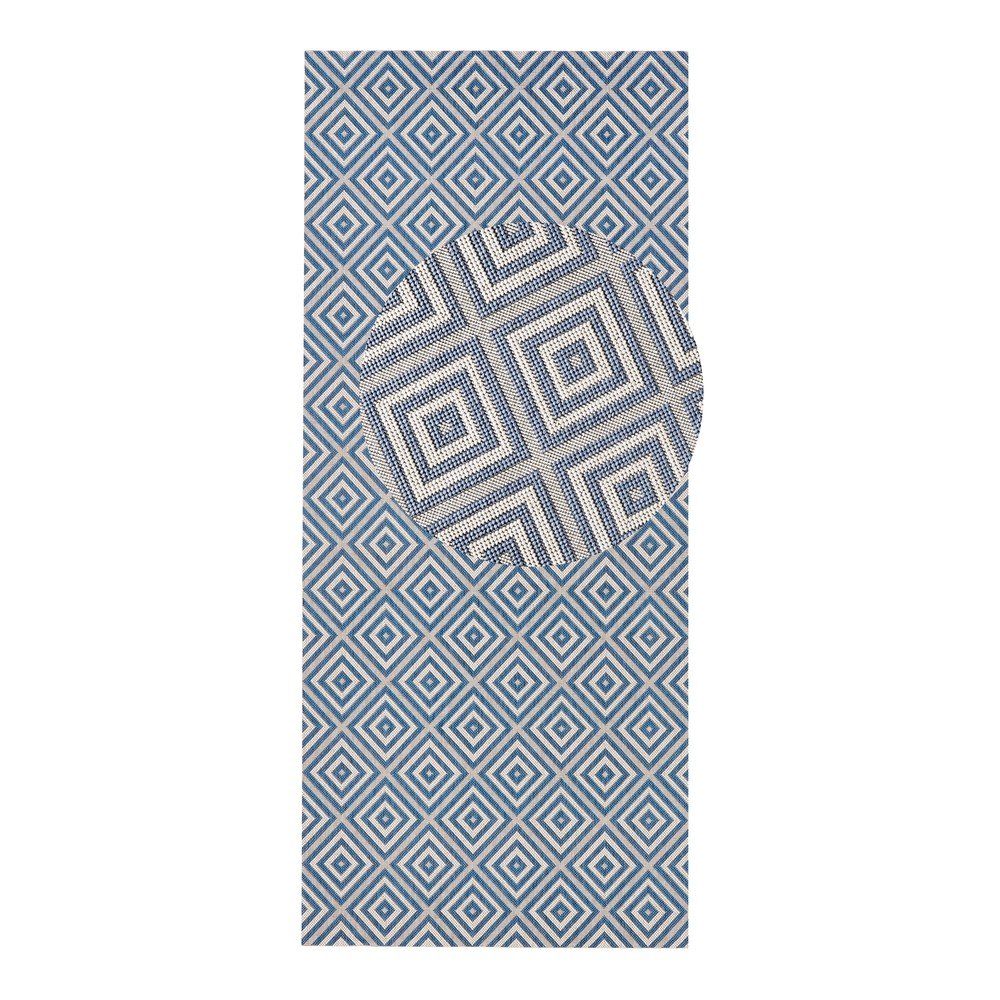 Karo kék kültéri futószőnyeg, 80 x 200 cm - NORTHRUGS