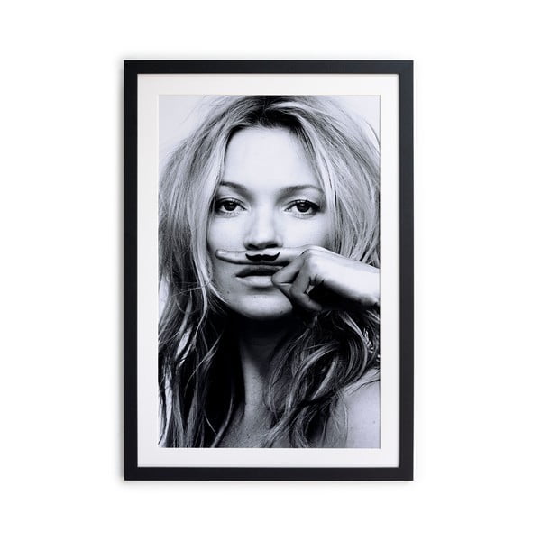 Kate Moss fekete-fehér plakát, 40 x 30 cm - Little Nice Things