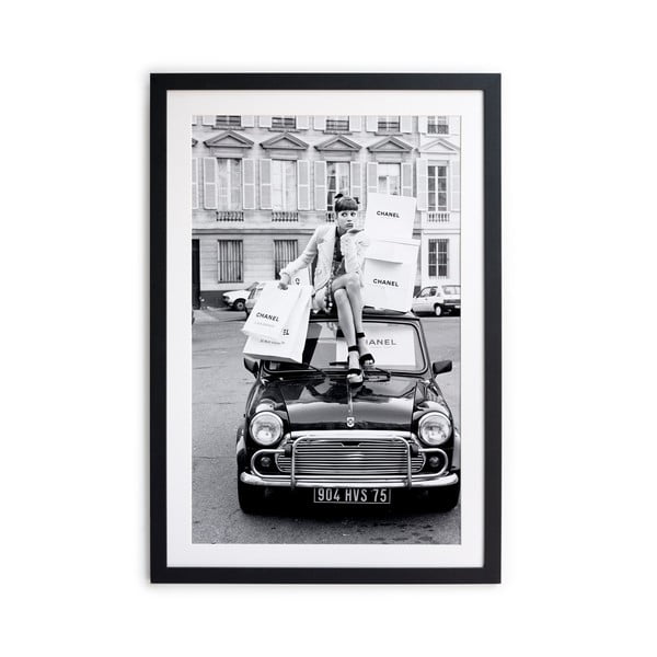 Chanel fekete-fehér plakát, 40 x 30 cm - Velvet Atelier
