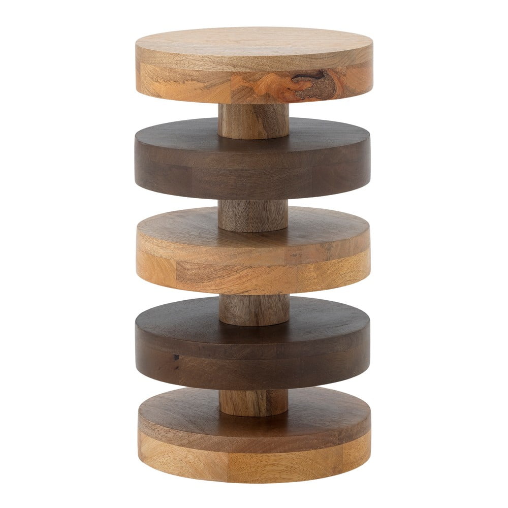 Mangófa kerek tárolóasztal ø 25 cm Franka – Bloomingville