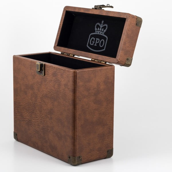 Vinyl Case barna lemeztartó bőrönd - GPO