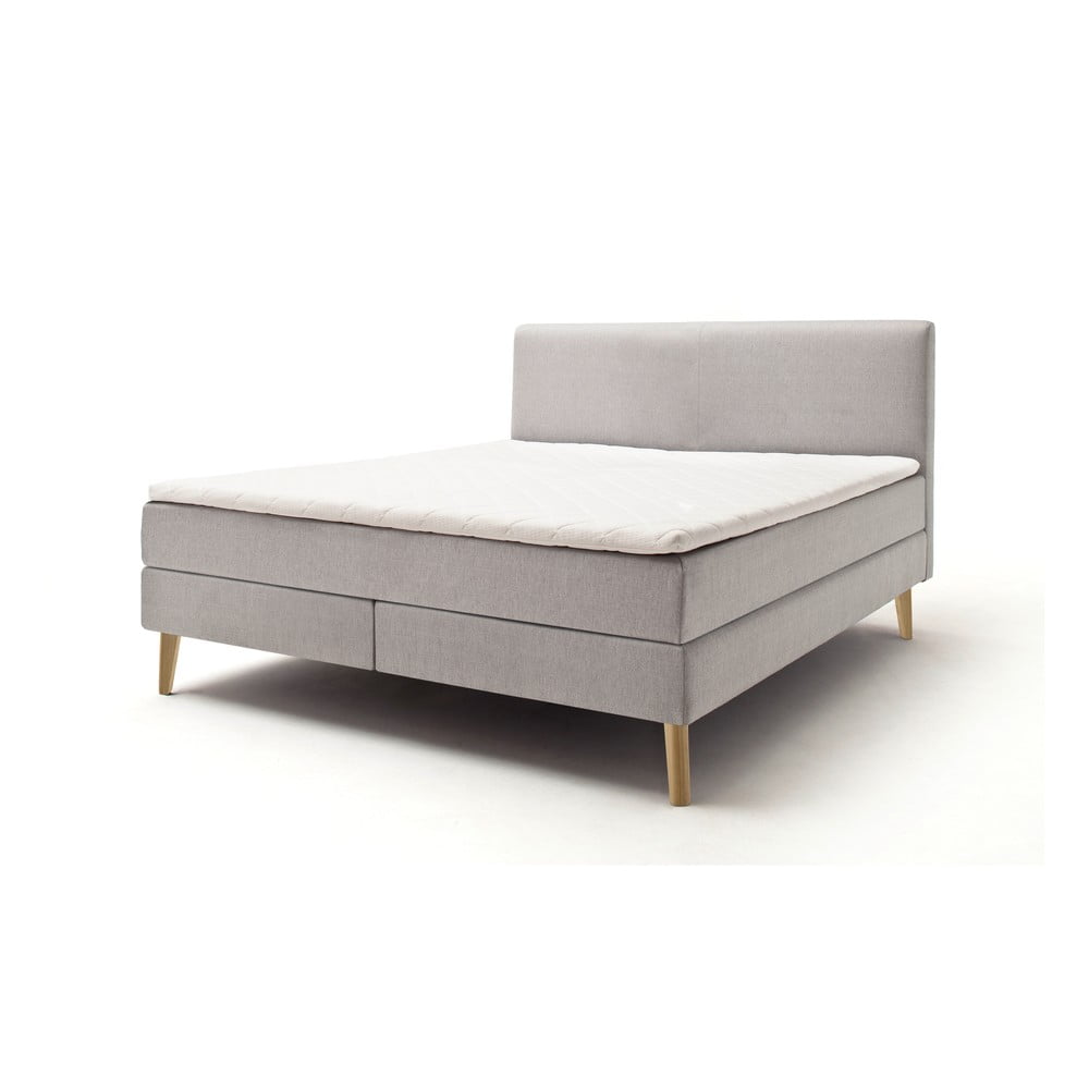 Világosszürke boxspring ágy 180x200 cm Greta – Meise Möbel