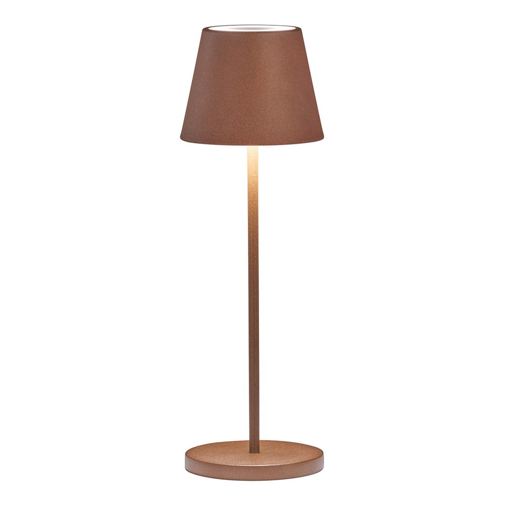 Barna led asztali lámpa fém búrával (magasság 34 cm) cosenza – fischer & honsel