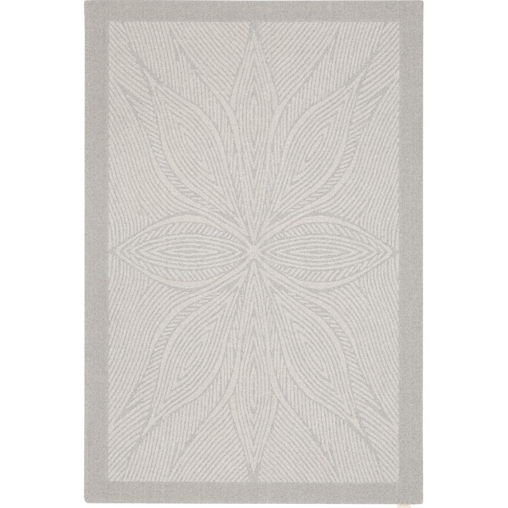 Világosszürke gyapjú szőnyeg 120x180 cm tric – agnella