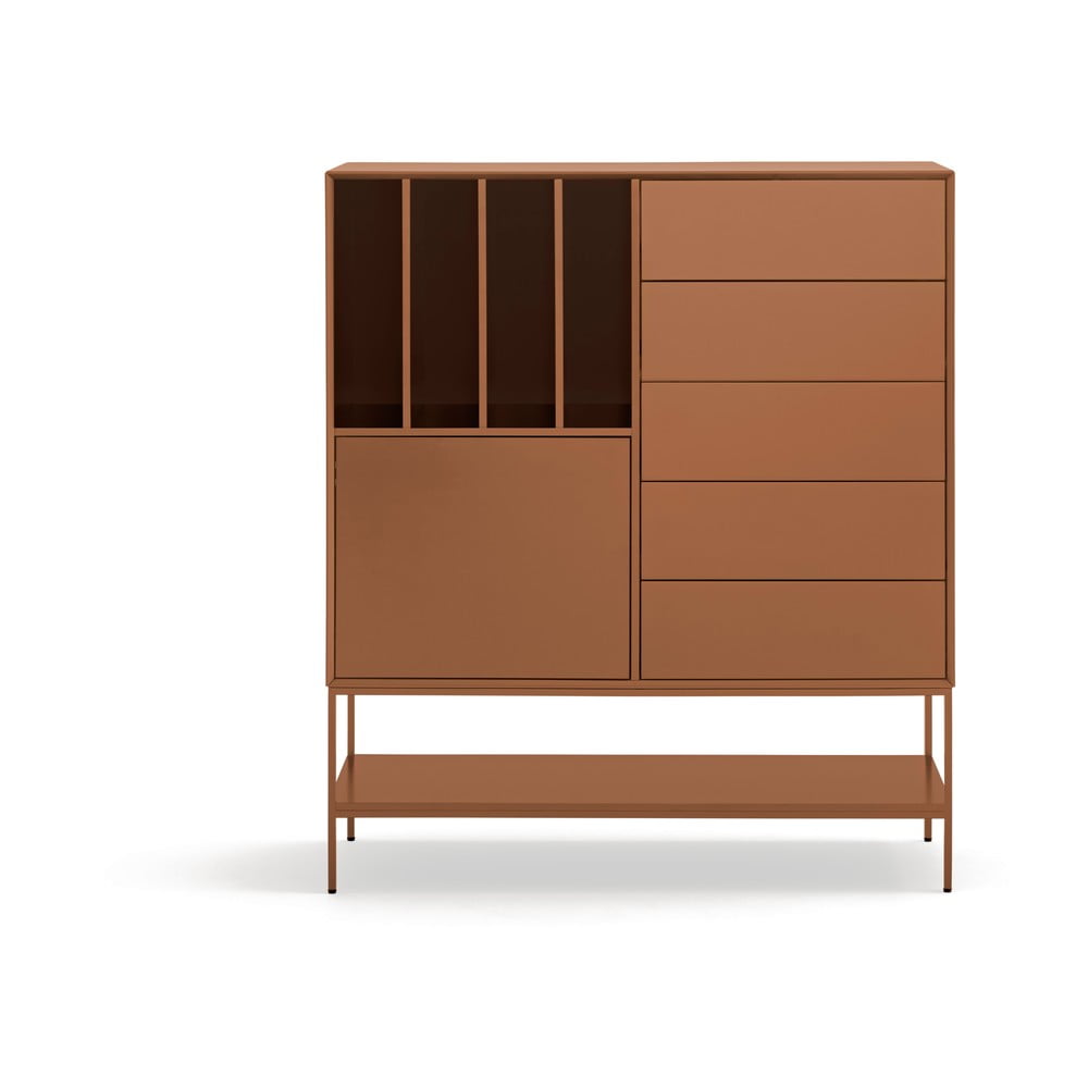 Téglavörös szekrény 120x140x45 cm Platt – Teulat