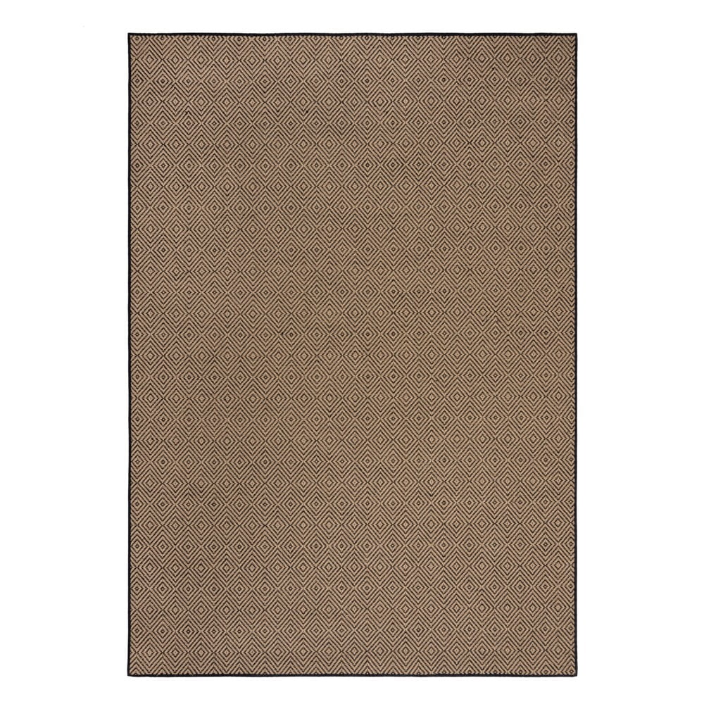 Fekete-natúr színű juta szőnyeg 160x230 cm diamond – flair rugs