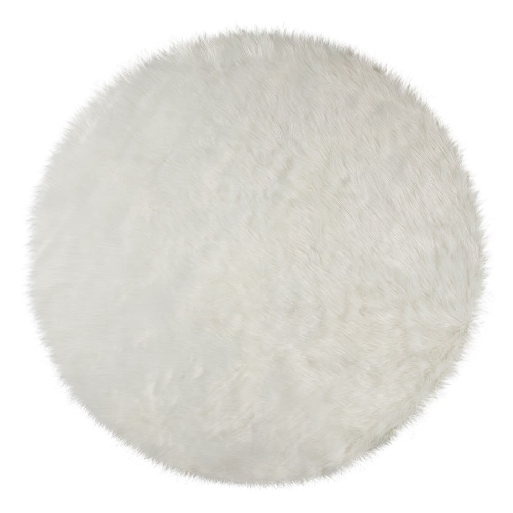 Sheepskin fehér kerek szőnyeg, ⌀ 120 cm - Flair Rugs