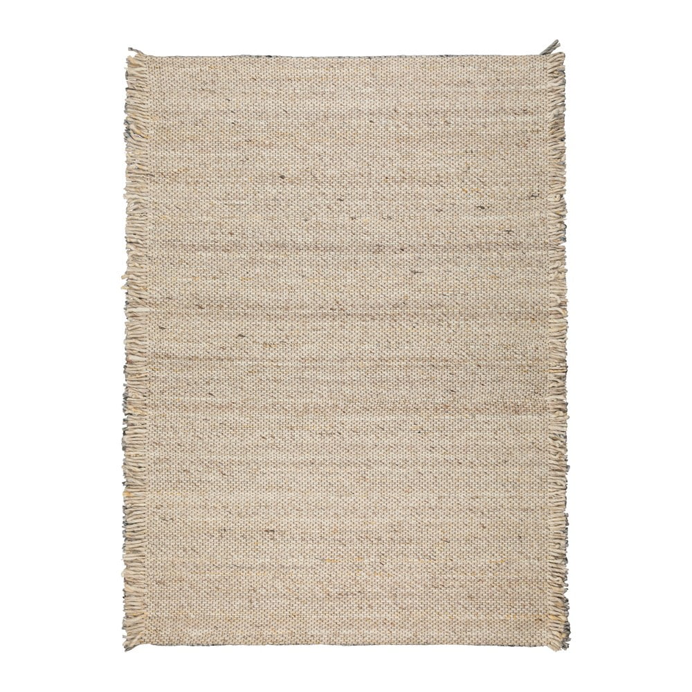 Frills bézs gyapjú szőnyeg, 170 x 240 cm - zuiver