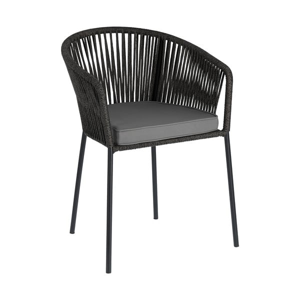 Yanet fekete acélszerkezetű kerti szék - La Forma
