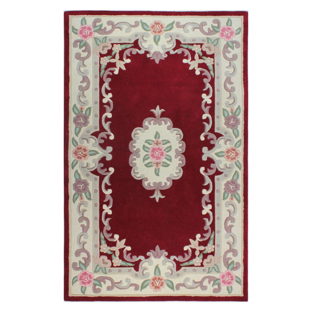 Aubusson piros gyapjú szőnyeg, 150 x 240 cm - flair rugs