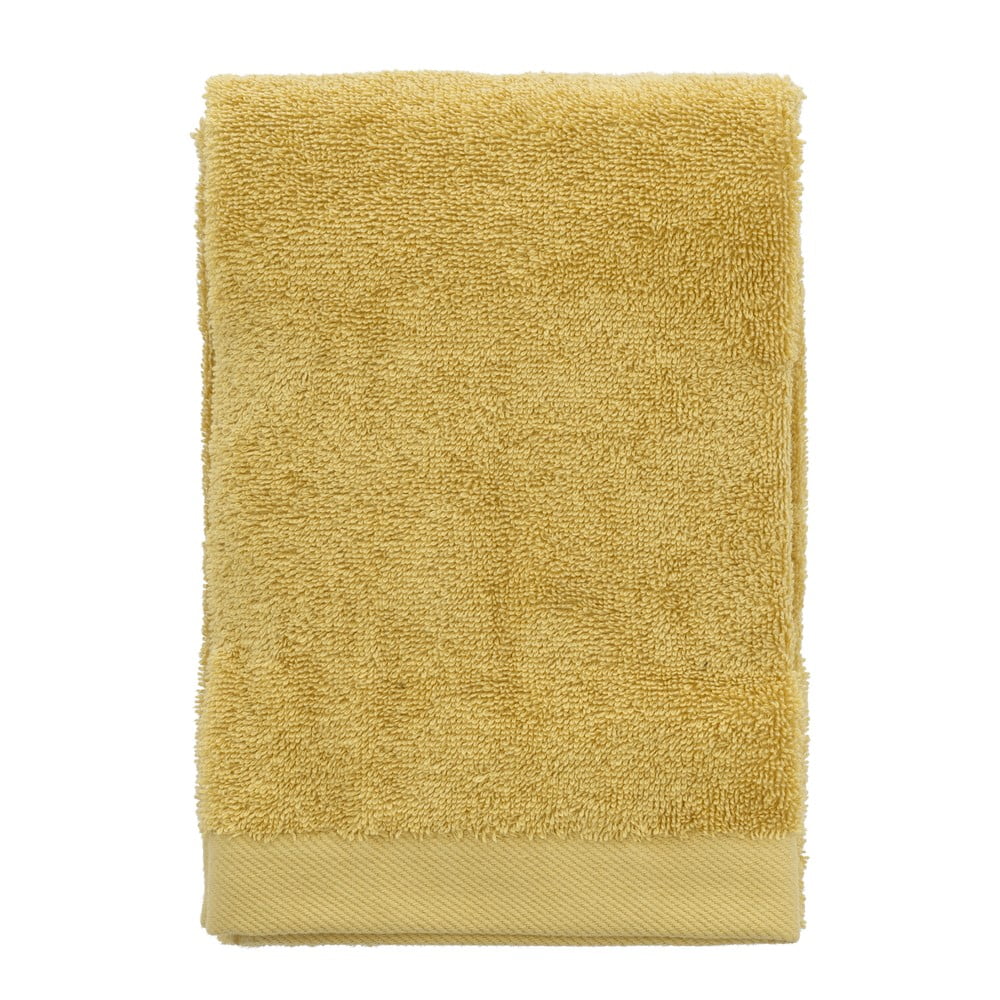 Sárga organikus pamut törölköző 50x100 cm Comfort – Södahl