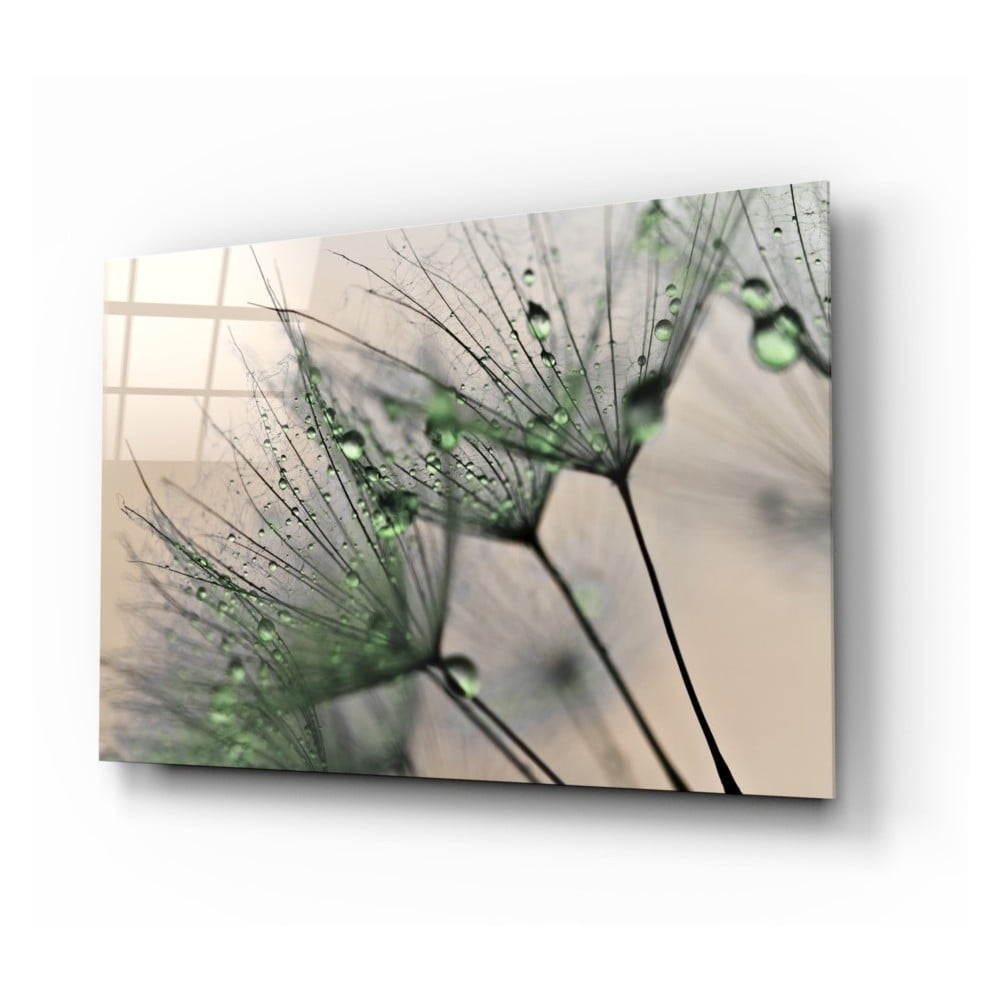 Green Dandelion üvegkép, 72 x 46 cm - Insigne