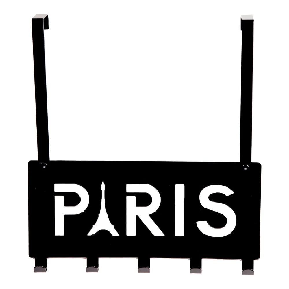 Fekete fém ajtófogas 30 cm Paris – Compactor