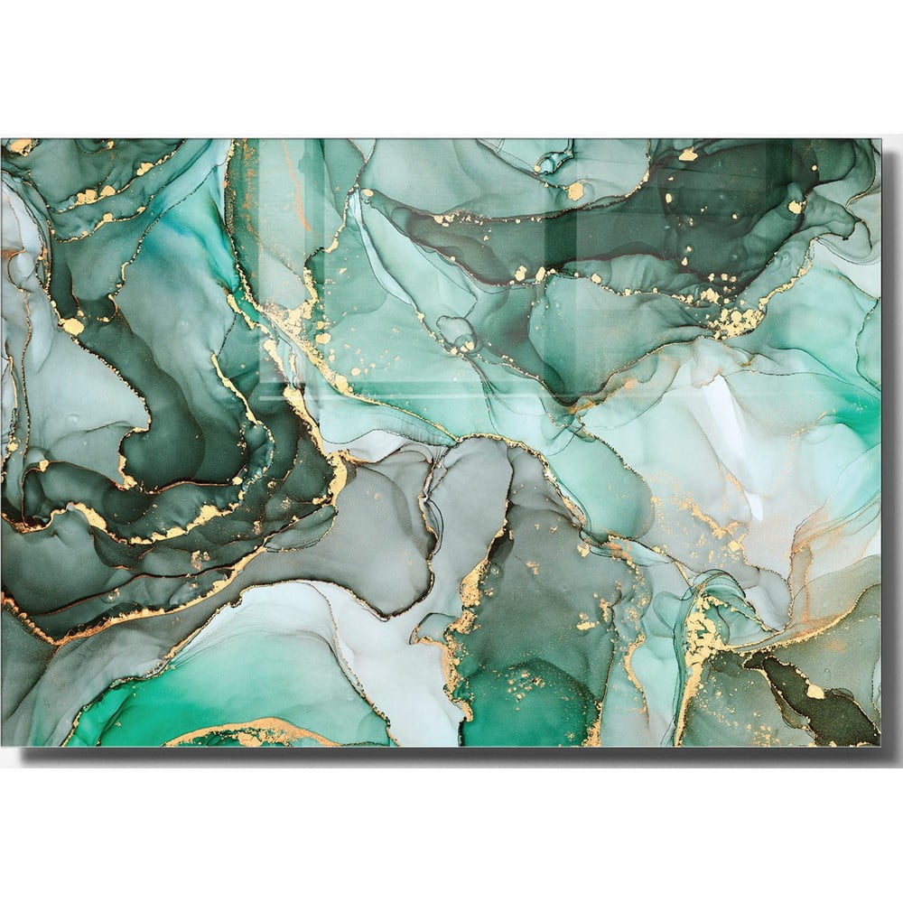 Üveg kép 100x70 cm turquoise – wallity