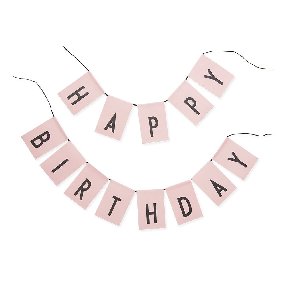Happy Birthday rózsaszín betűfüzér - Design Letters