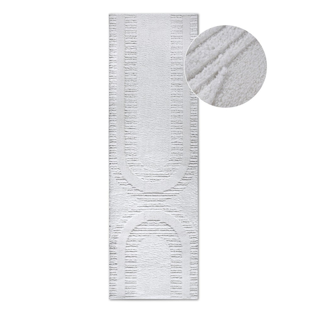 Krémszínű futószőnyeg 80x240 cm Bartoux Cream White – Elle Decoration