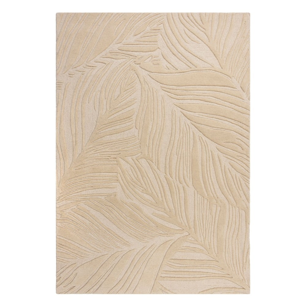 Lino leaf bézs gyapjú szőnyeg, 120 x 170 cm - flair rugs