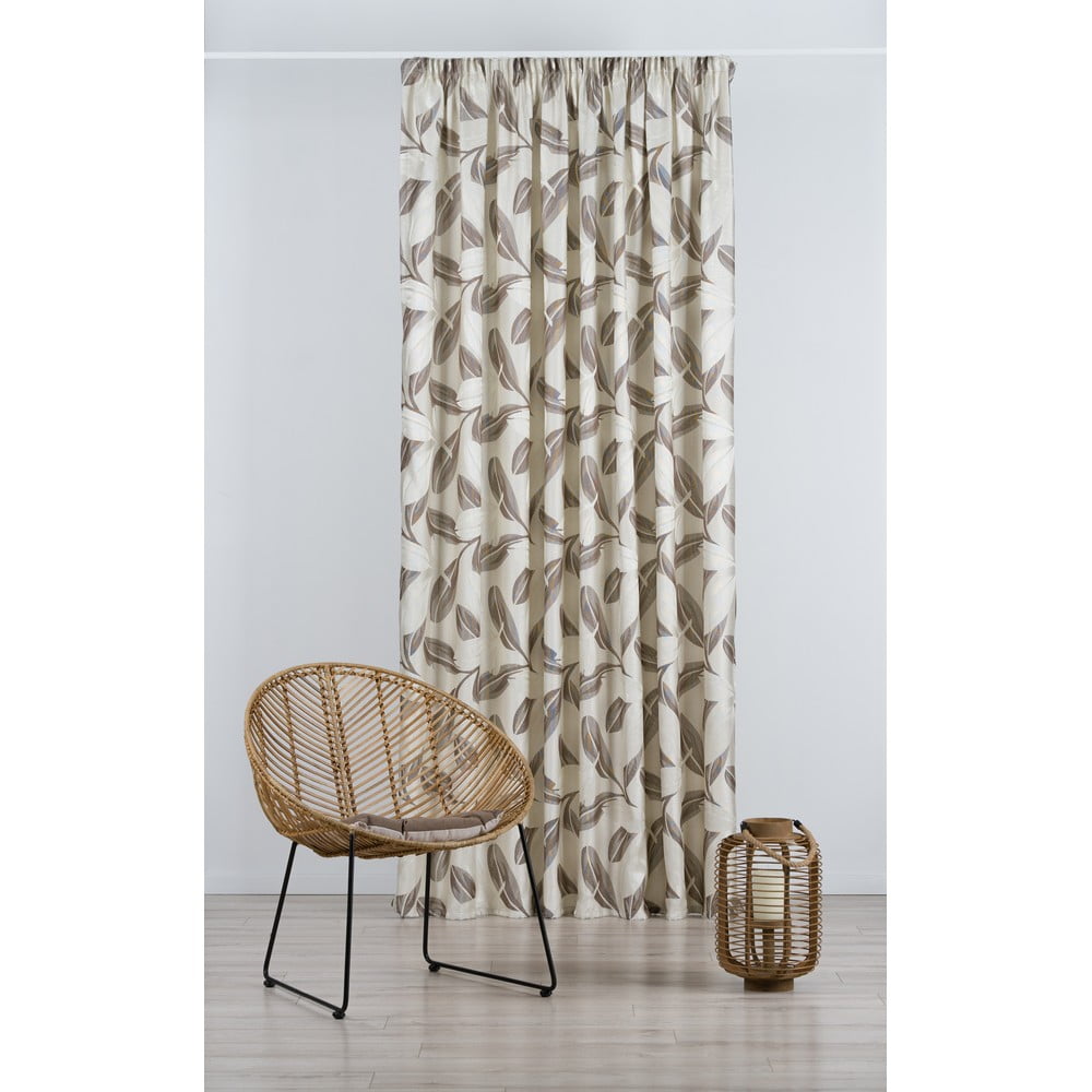 Barna-krémszínű függöny 210x245 cm Nydia – Mendola Fabrics