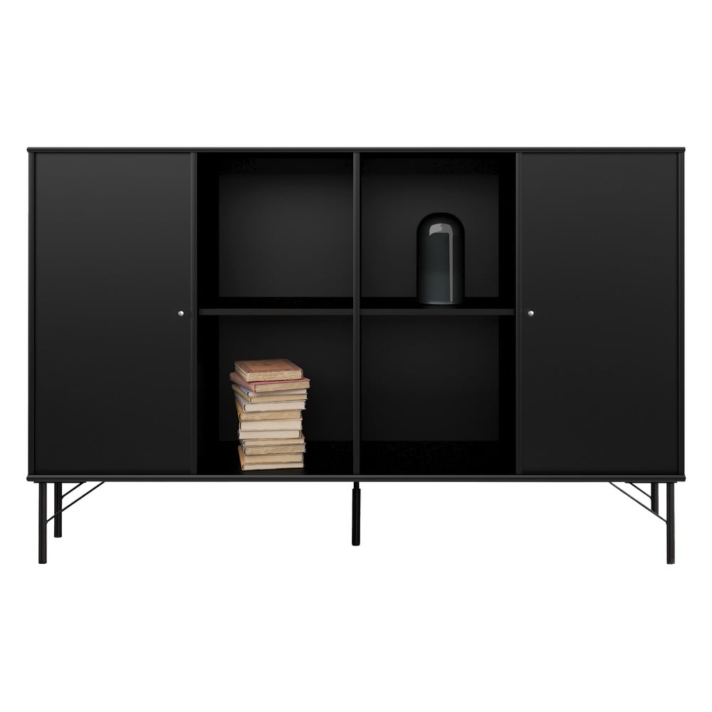 Hammel furniture fekete komód hammel mistral kubus, 136 x 89 cm