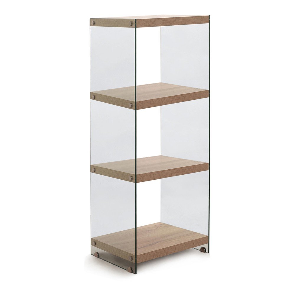 Natúr színű üveg könyvespolc 46x120x29,5 cm Nancy – Tomasucci