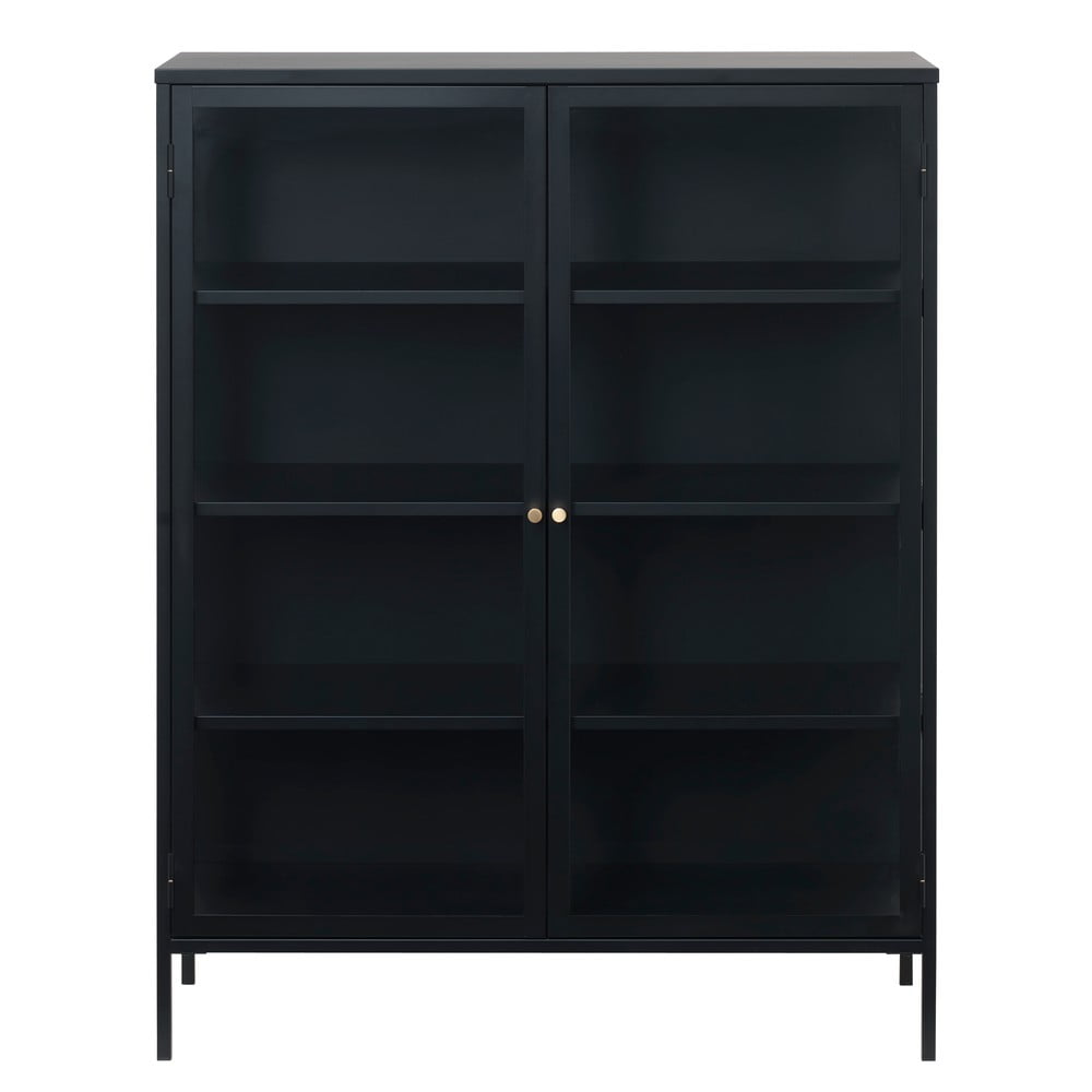 Carmel fekete vitrin, magasság 140 cm - unique furniture