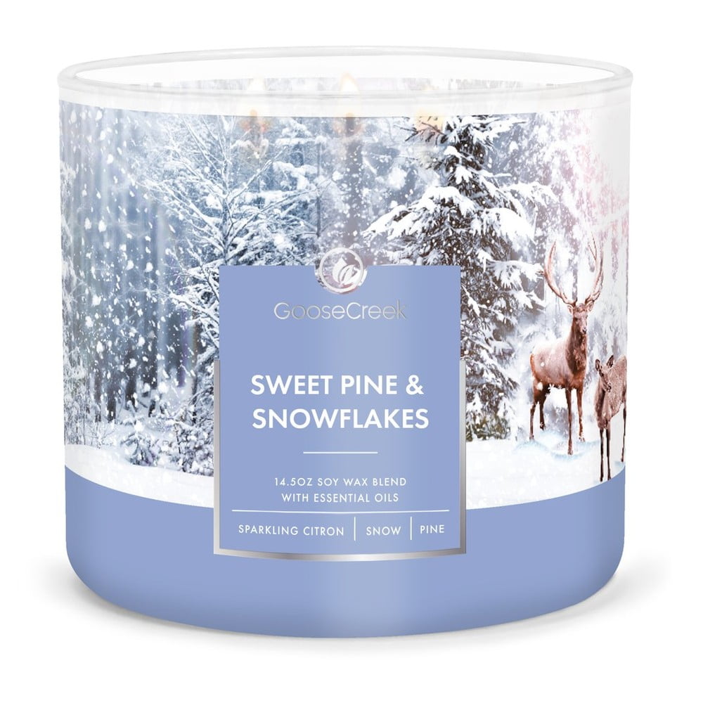 Sweet Pine & Snowflakes illatgyertya, 35 óra égési idő - Goose Creek