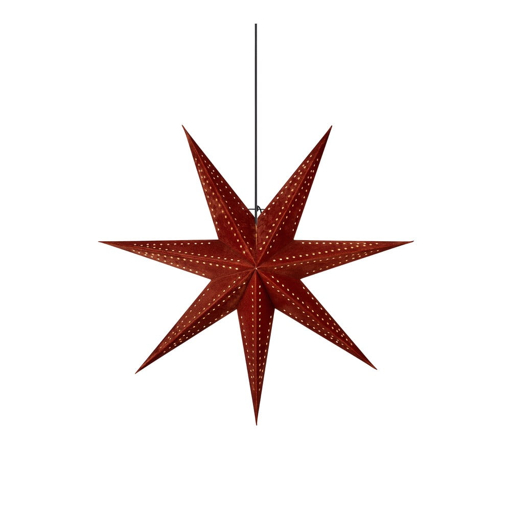 Piros fénydekoráció karácsonyi mintával ø 75 cm Embla – Markslöjd