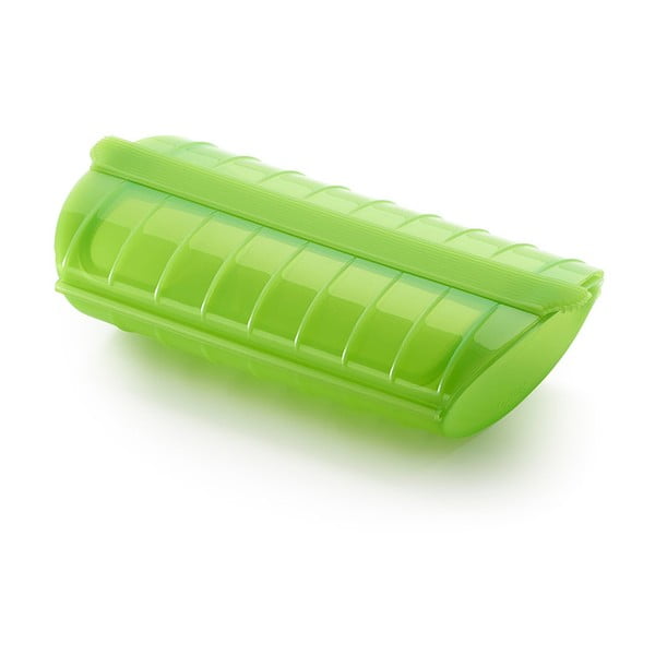 Steam Case zöld szilikon párolóedény tálcával - Lékué