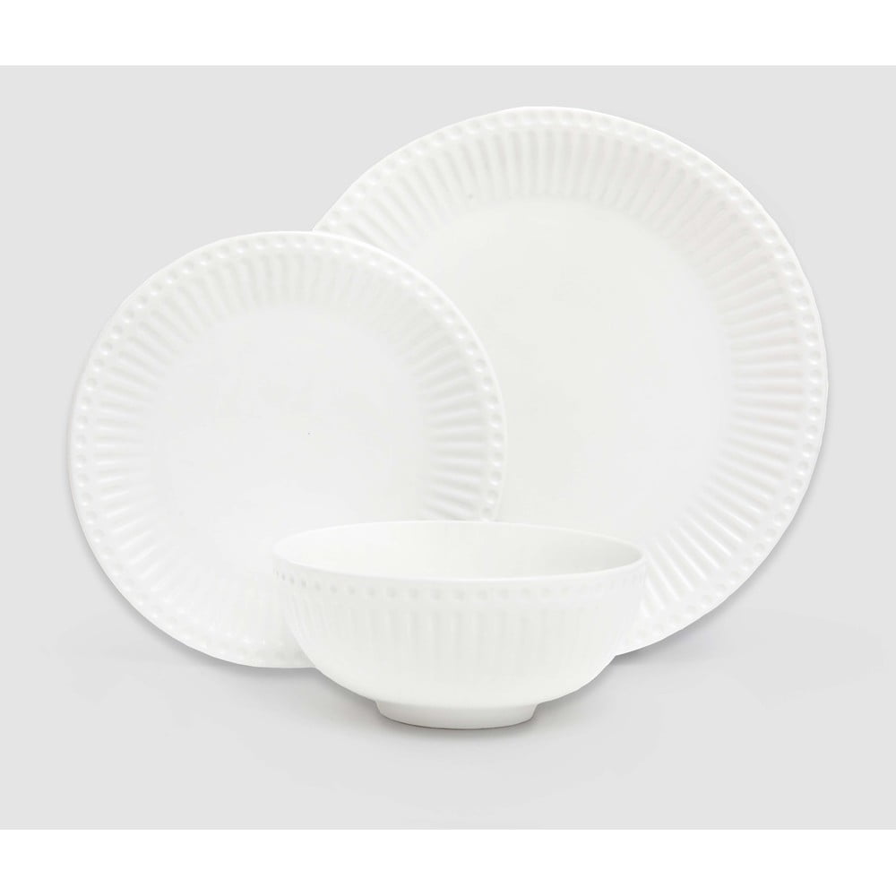 Purita 18 db-os fehér porcelán étkészlet - Bonami Essentials