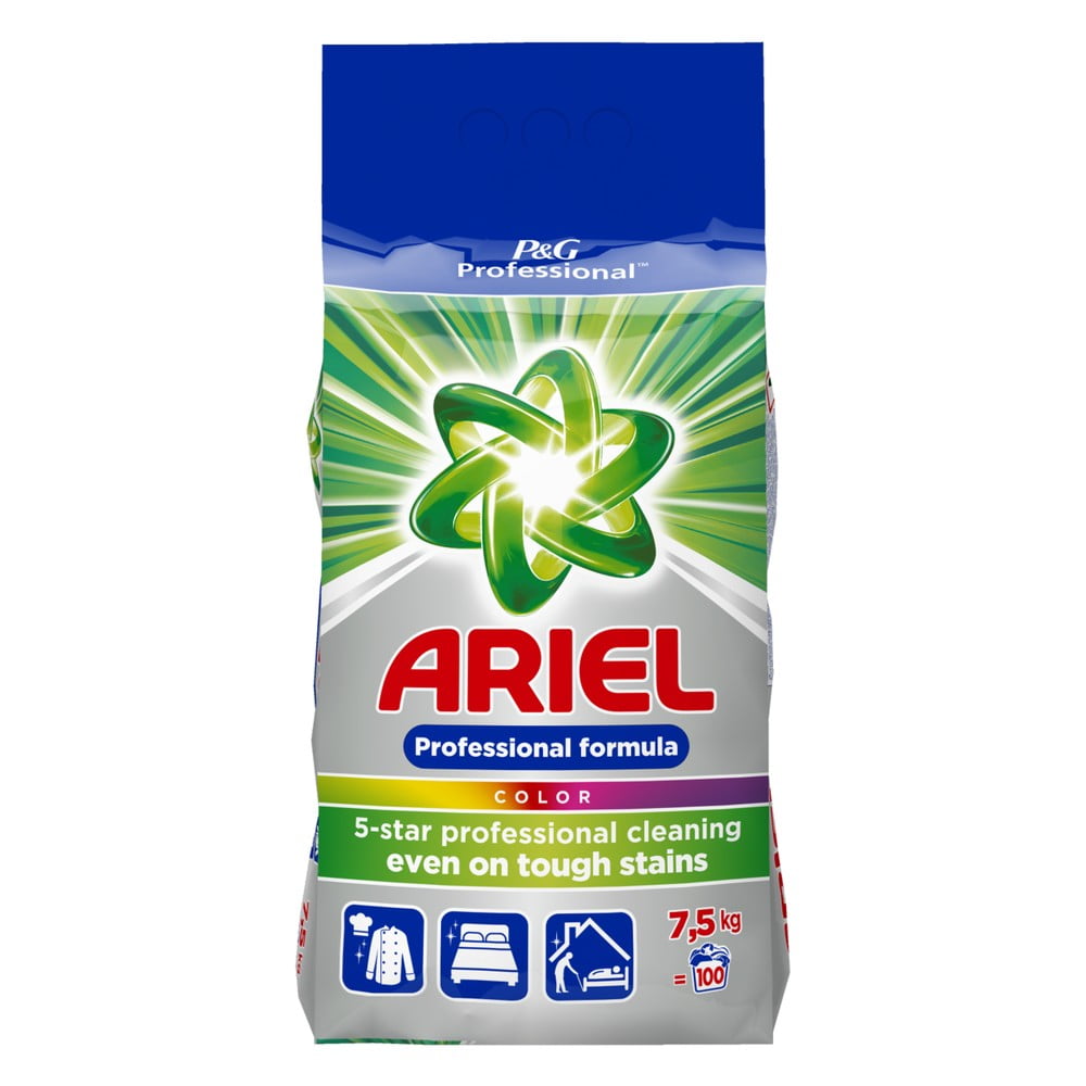 Ariel Professional Color mosópor családi kiszerelésben, 7,5 kg (100 mosás)