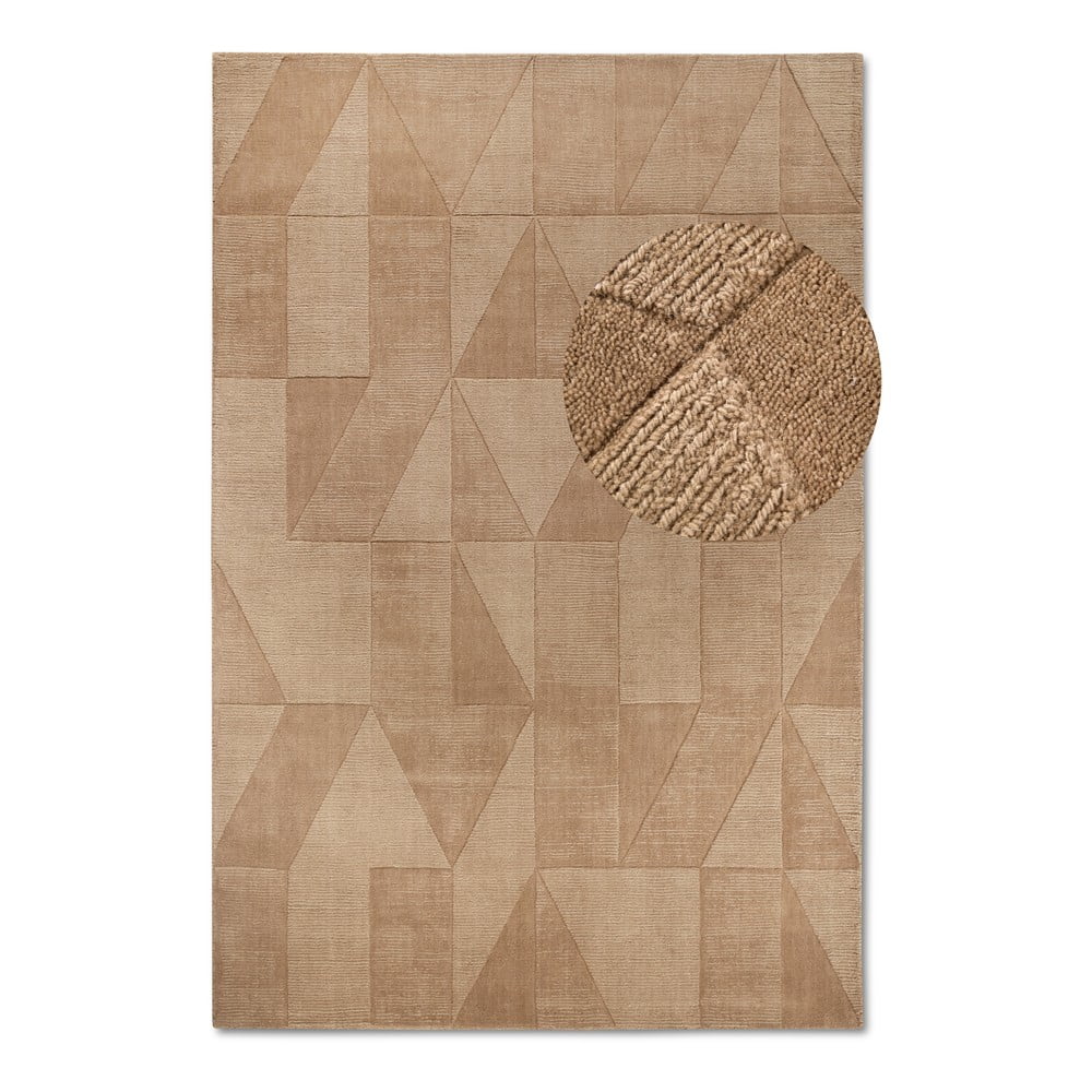 Bézs kézi szövésű gyapjú szőnyeg 190x280 cm ursule – villeroy&boch