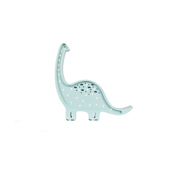 Dino Diplodocus világoskék borovi fenyő asztali lámpa, hosszúság 39 cm - Little Lights