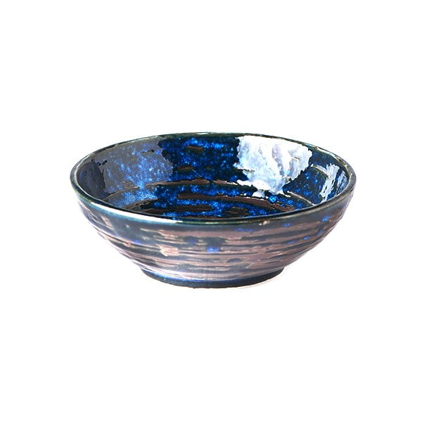 Copper Swirl kék kerámia tálka, ø 13 cm - MIJ
